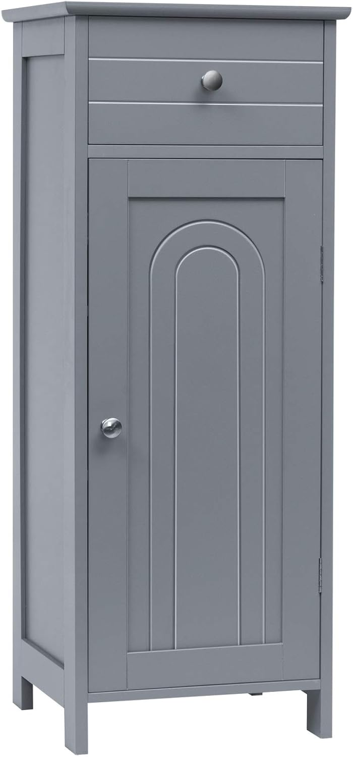 Brown Wooden Bathroom Floor Cabinet with Drawer P909