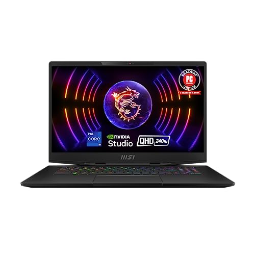 Core Black 17.3" QHD 240Hz Laptop with Intel Core i9-13900H, GeForce RTX 4070, 16GB DDR5, 1TB NVMe SSD, Win 11 Home W653055