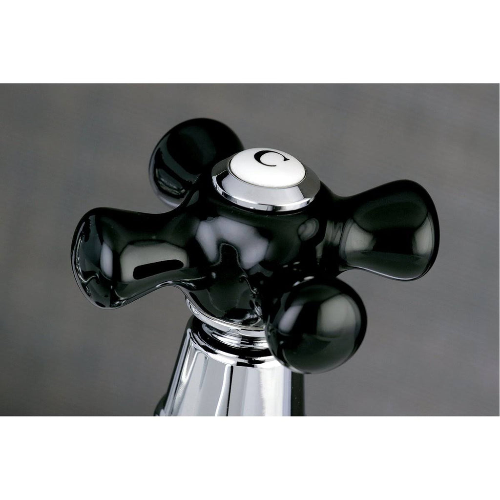 Polished Chrome Basin Tap Faucet with Cross Handle D8179