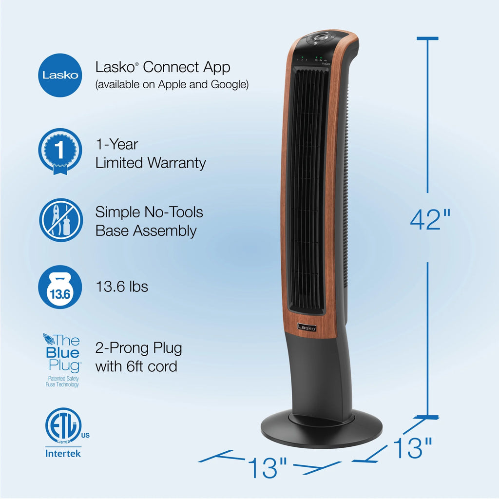 Black Oscillating Tower Fan Y9345