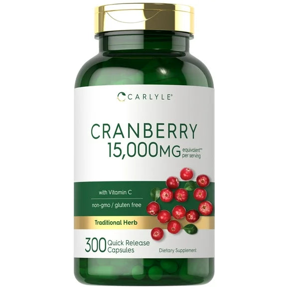 Cranberry Pills 15,000mg 300 Capsules with Vitamin C I116066