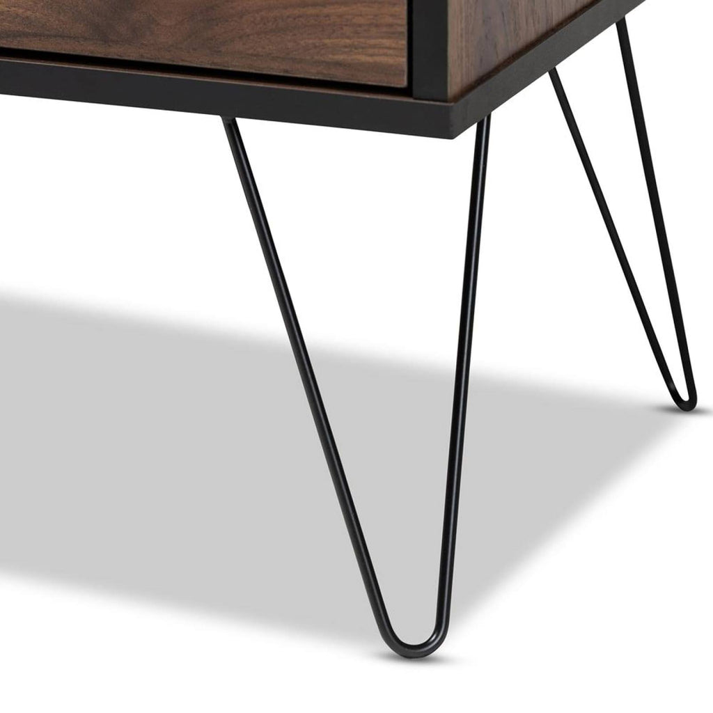 Walnut Brown 1-Drawer Wood Bookcase P62949