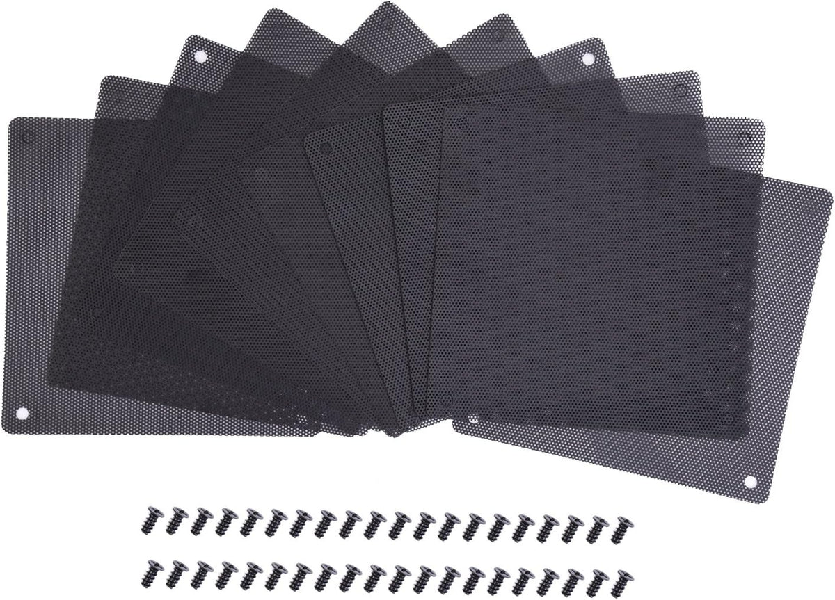 120 mm Black PVC Computer Fan Dust Filter 10 Packs U56866