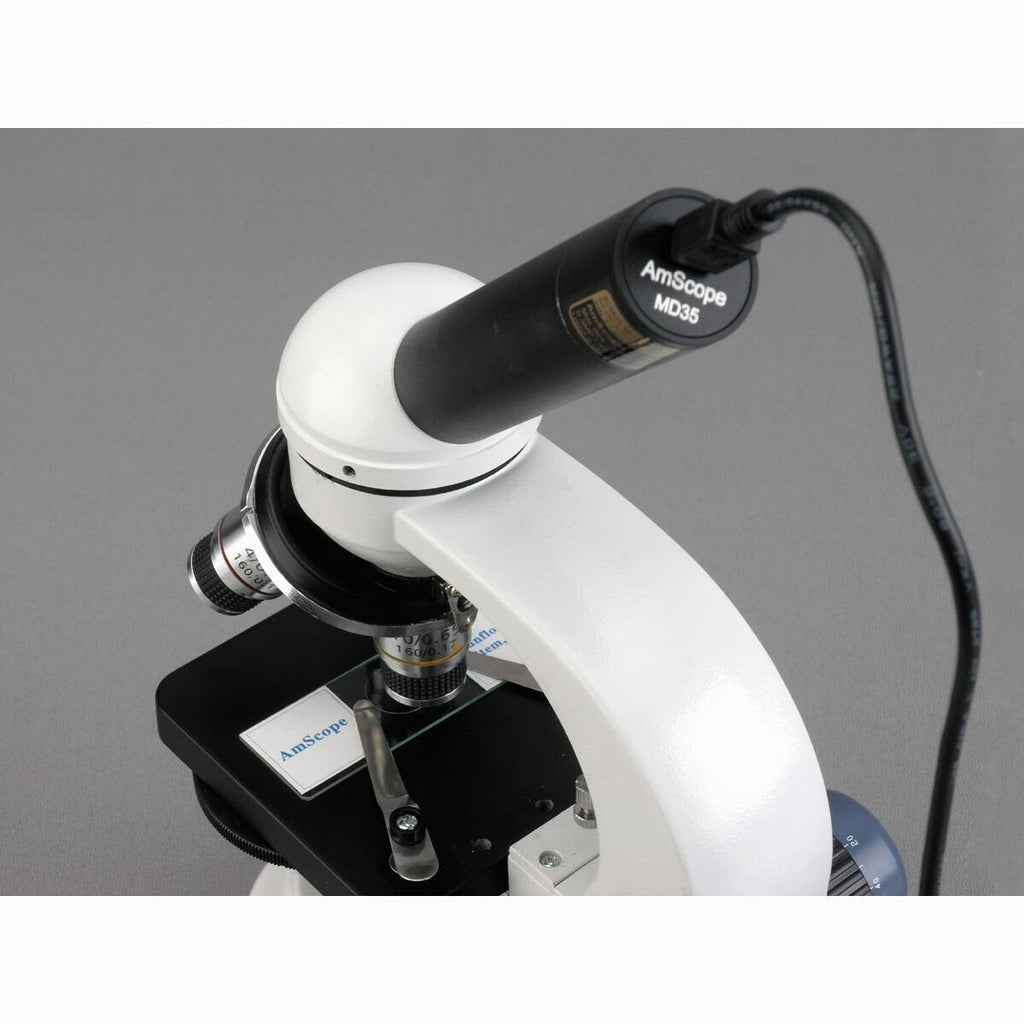 40X-1000X Metal Glass Student Microscope with USB Digital Camera M736672