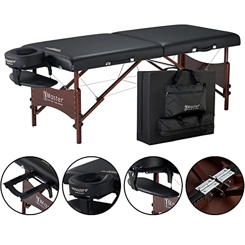 Portable Massage Table with 2.5" Cushion, Black M405