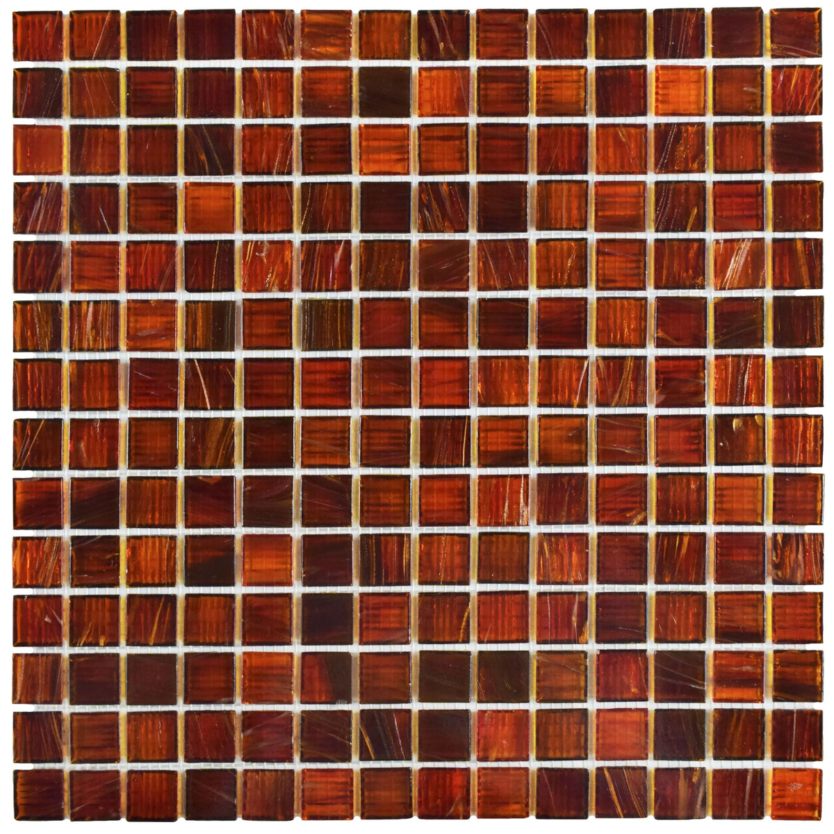 Red Glass Mosaic Wall Tile V44647
