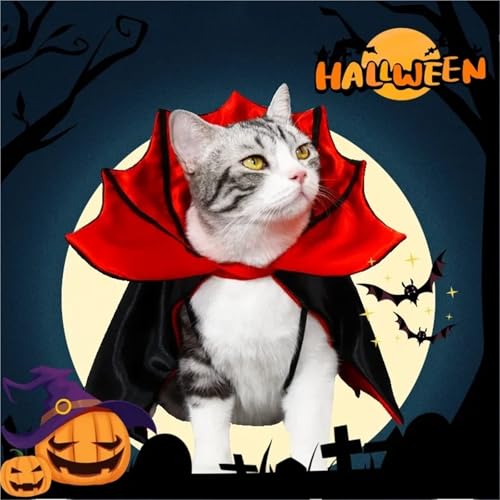 4-Piece Halloween Pet Cosplay Vampire Cloak Outfit L747650