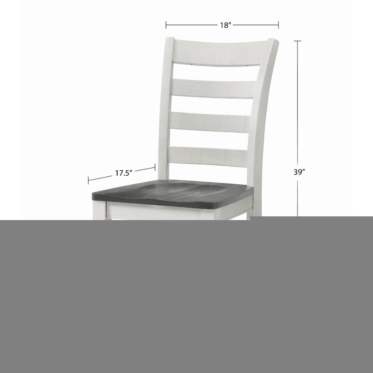 White Solid Wood Dining Chair Set of 2 S941