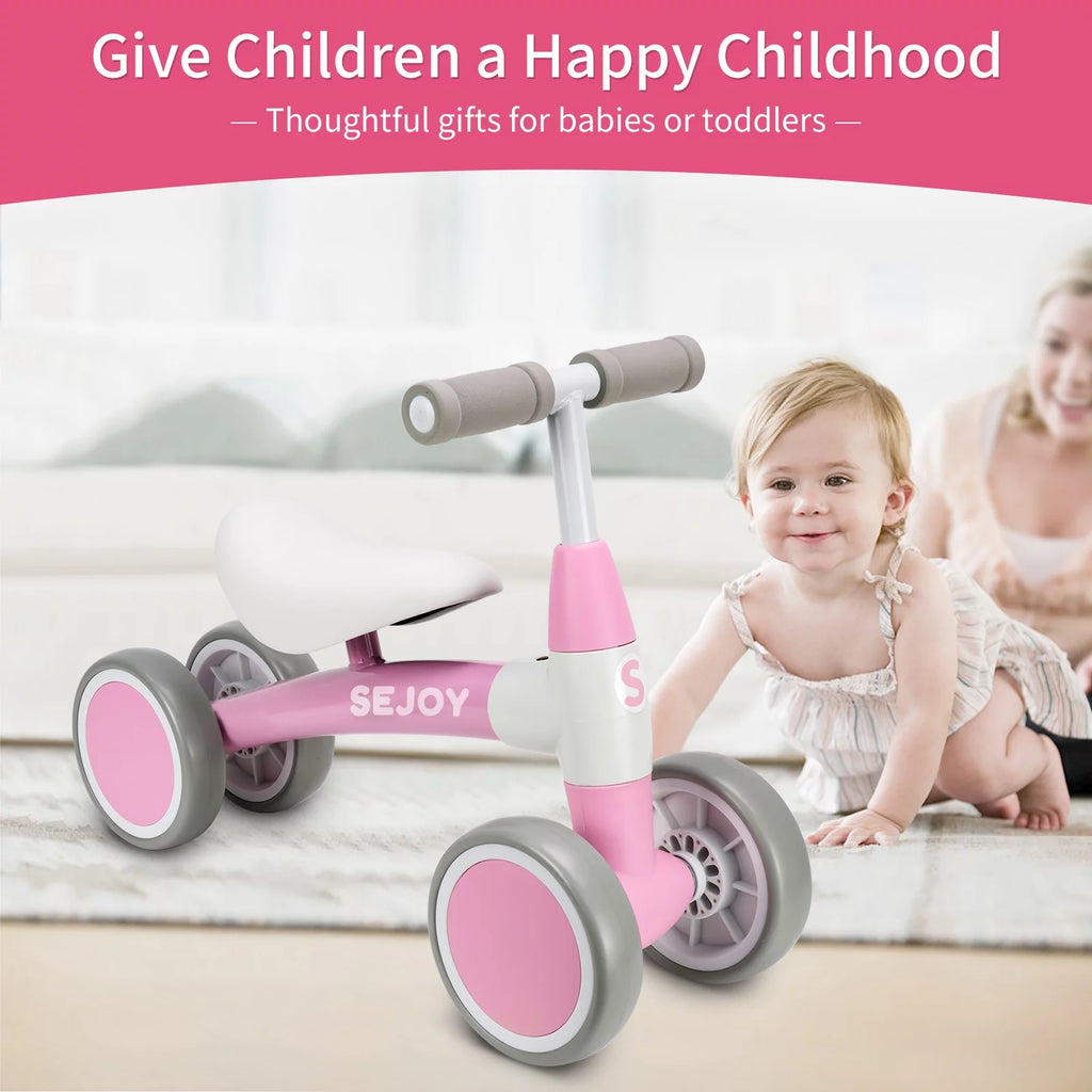 Baby Balance Bike 4 Wheels Walker I77448