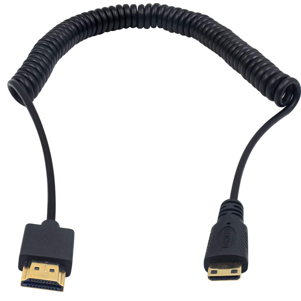 Mini HDMI to HDMI Coiled Cable 4K 1080p 3D 2.5M K469880