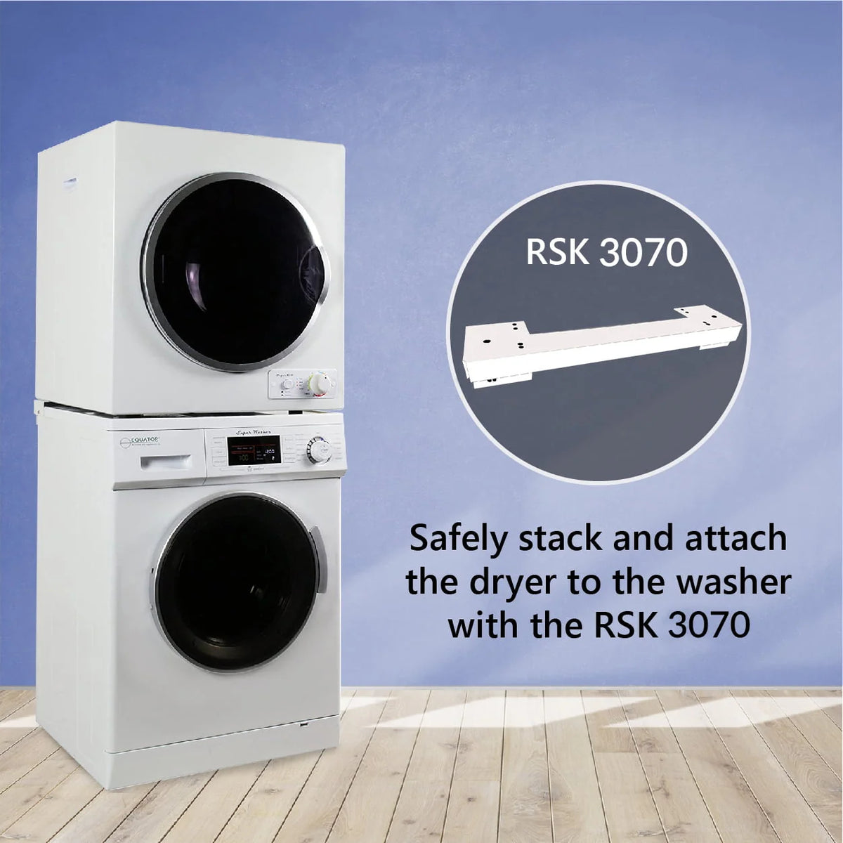 110V 18lbs Washer and 3.5cf Vented Sensor Dryer C1583