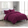 Purple Twin 2 Piece Pintuck Comforter Mini Set B313