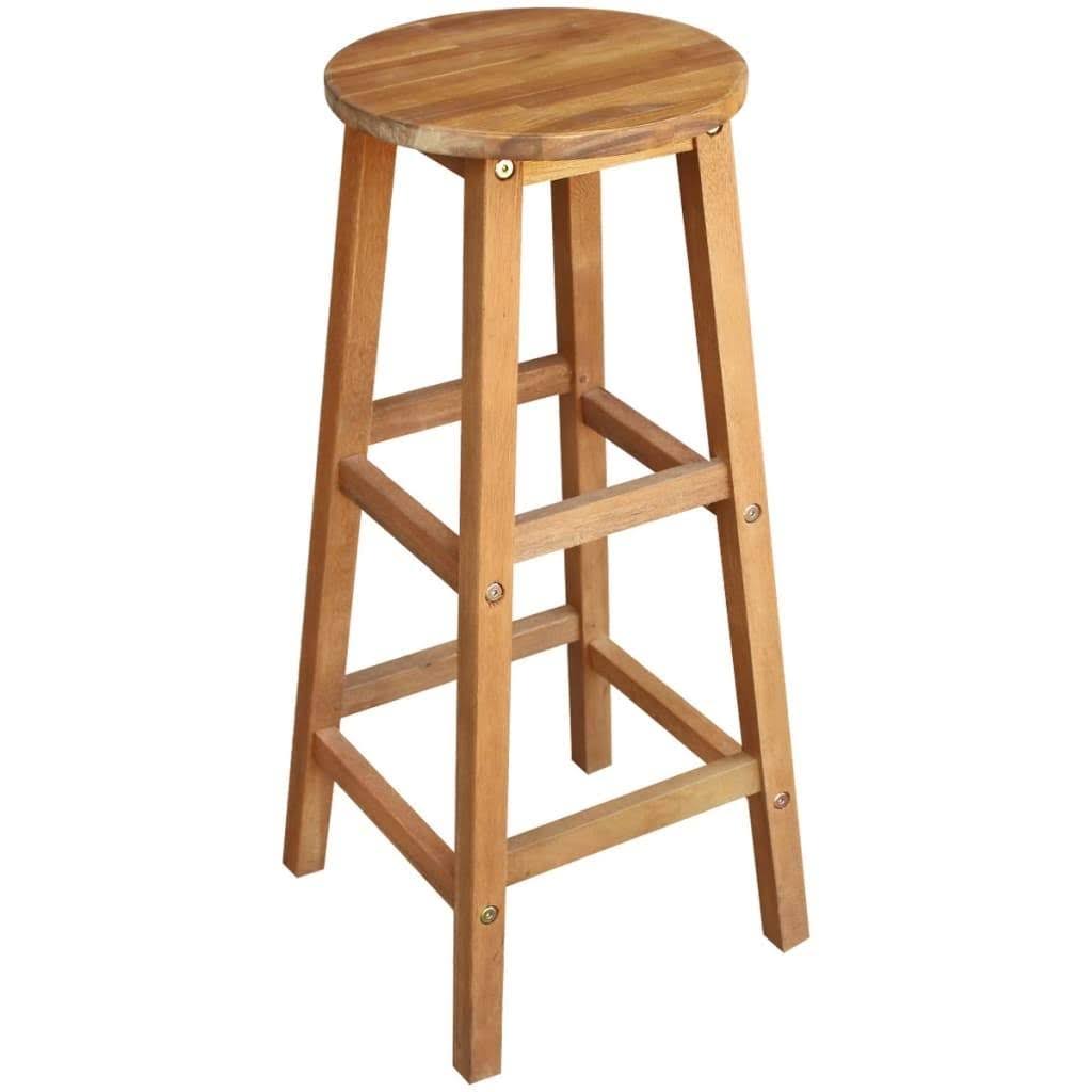 Solid Acacia Wood Bar Table and Stool Set 5 Pieces F8380