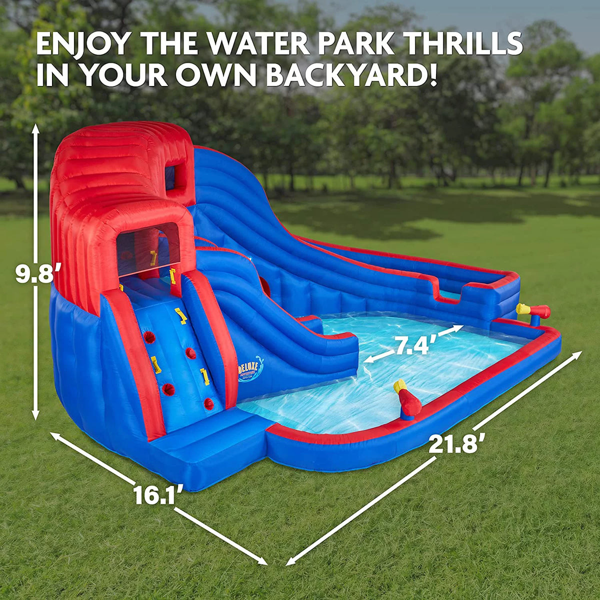 Inflatable Water Slide Park & Pool with Pump Z1641