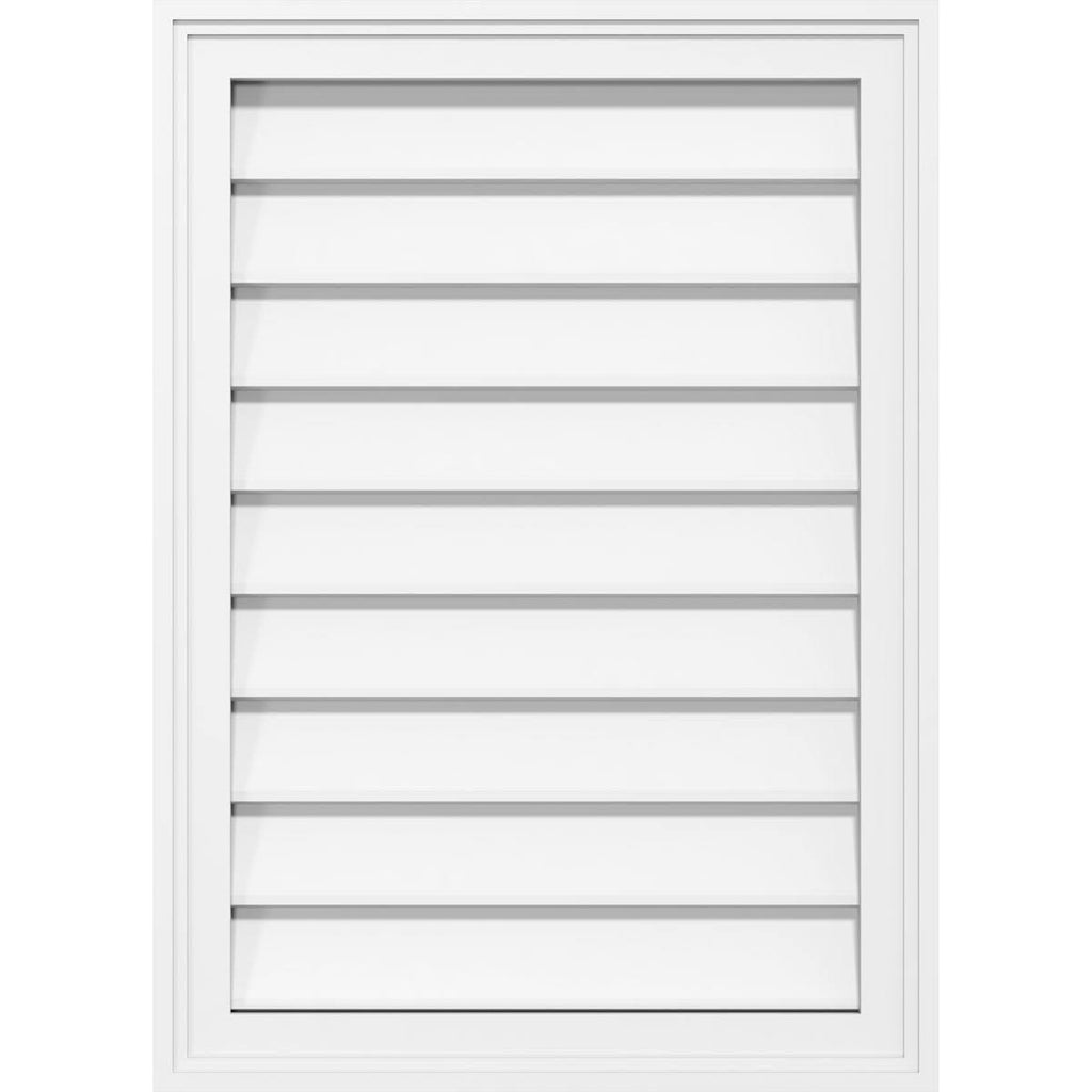 32x22W x 20x22H Vertical Surface Mount PVC Gable Vent with Brickm H939961