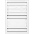 32x22W x 20x22H Vertical Surface Mount PVC Gable Vent with Brickm H939961