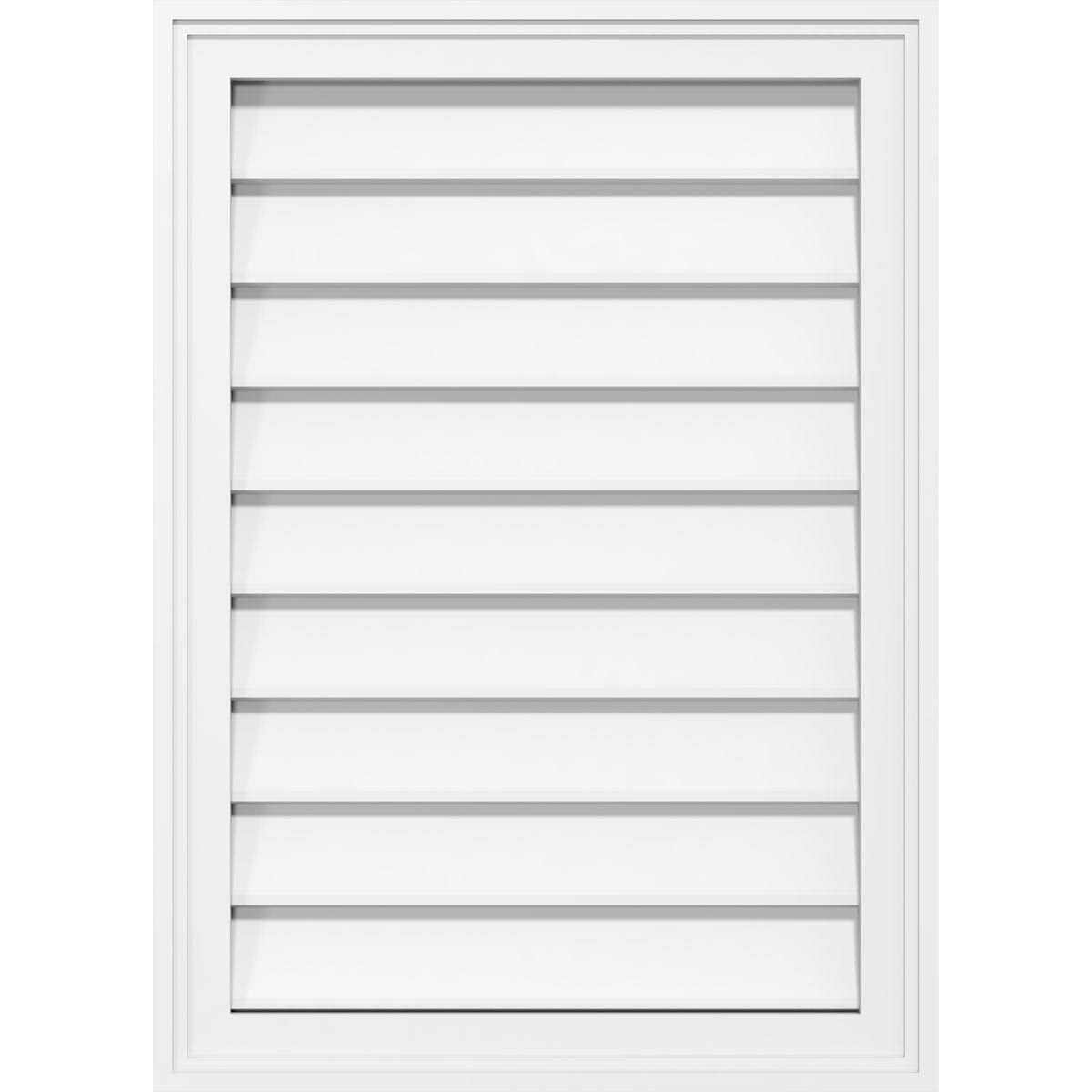 32x22W x 20x22H Vertical Surface Mount PVC Gable Vent with Brickm H939961