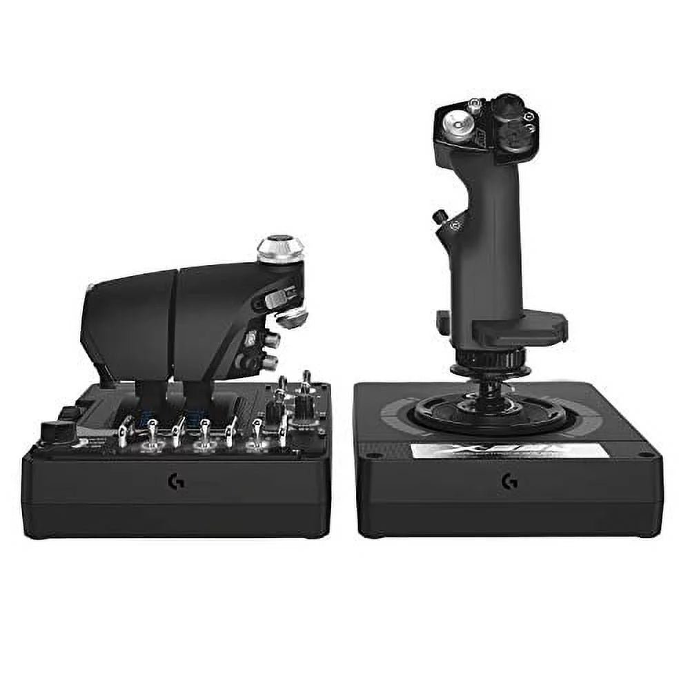 Black Throttle and Joystick Flight Simulator Game Controller B6263