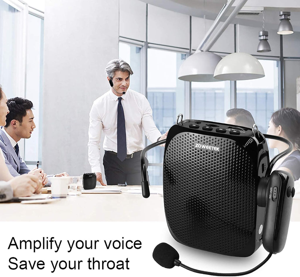10W Portable Rechargeable Voice Amplifier with UHF Wireless Microphone Headset N615