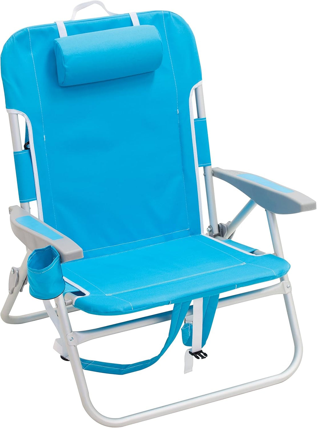 Turquoise & Light Blue Folding Backpack Beach Chair T12818