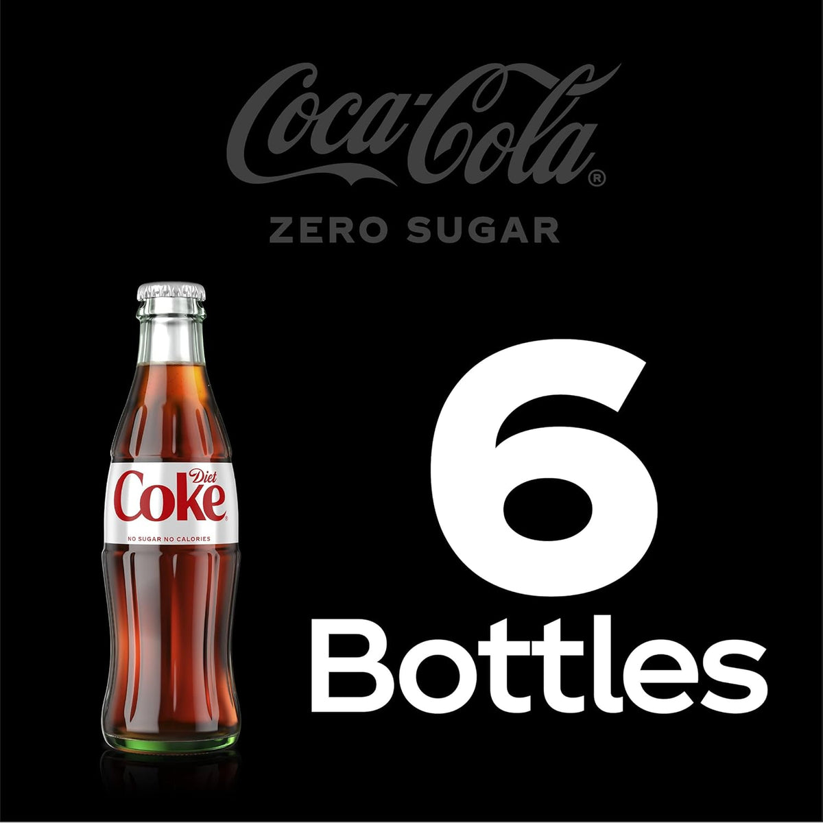 8 fl oz 6 Pack Glass Bottles N60405