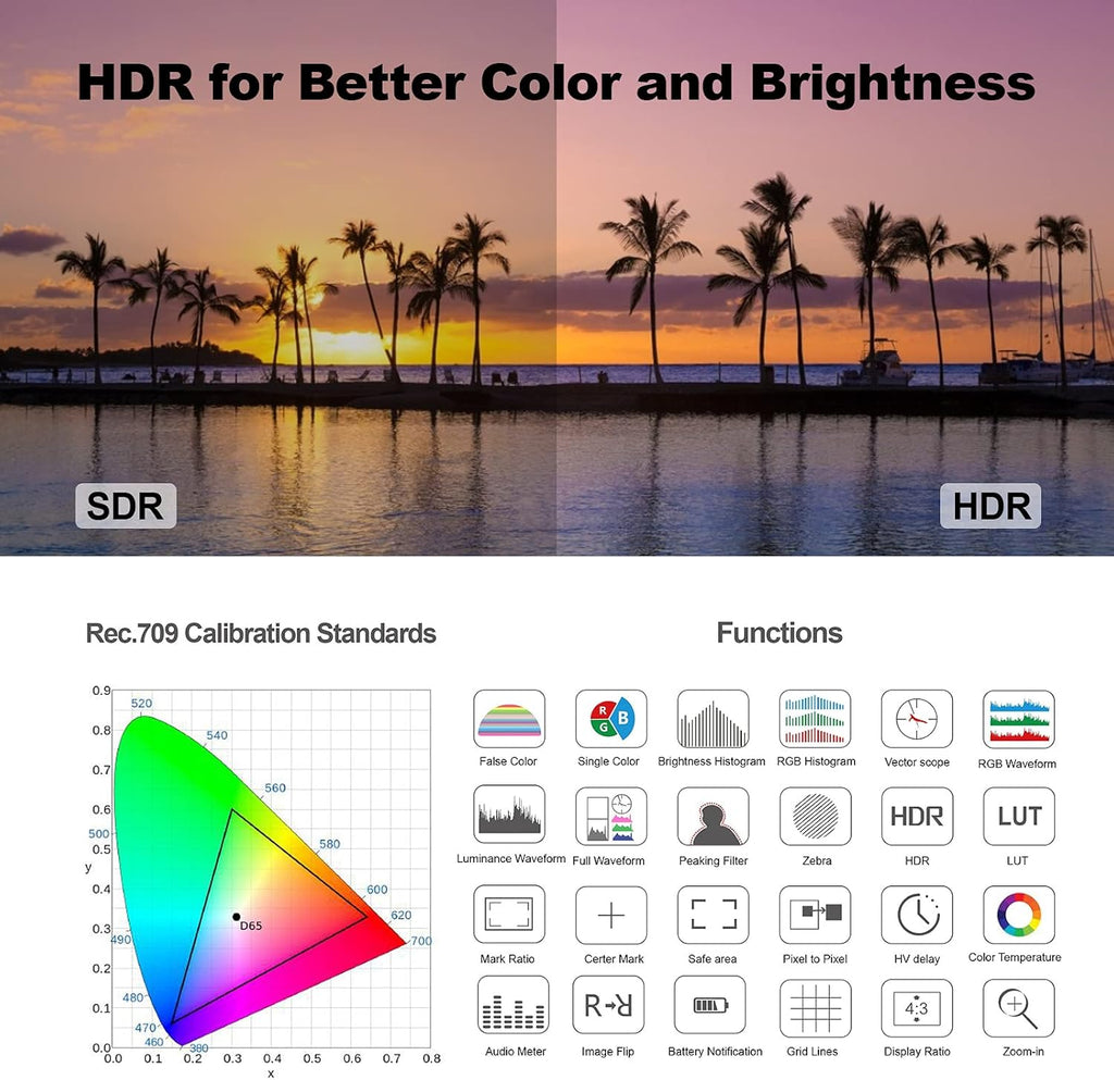 5.5 inch Touch Screen Camera Monitor with HDR U96990