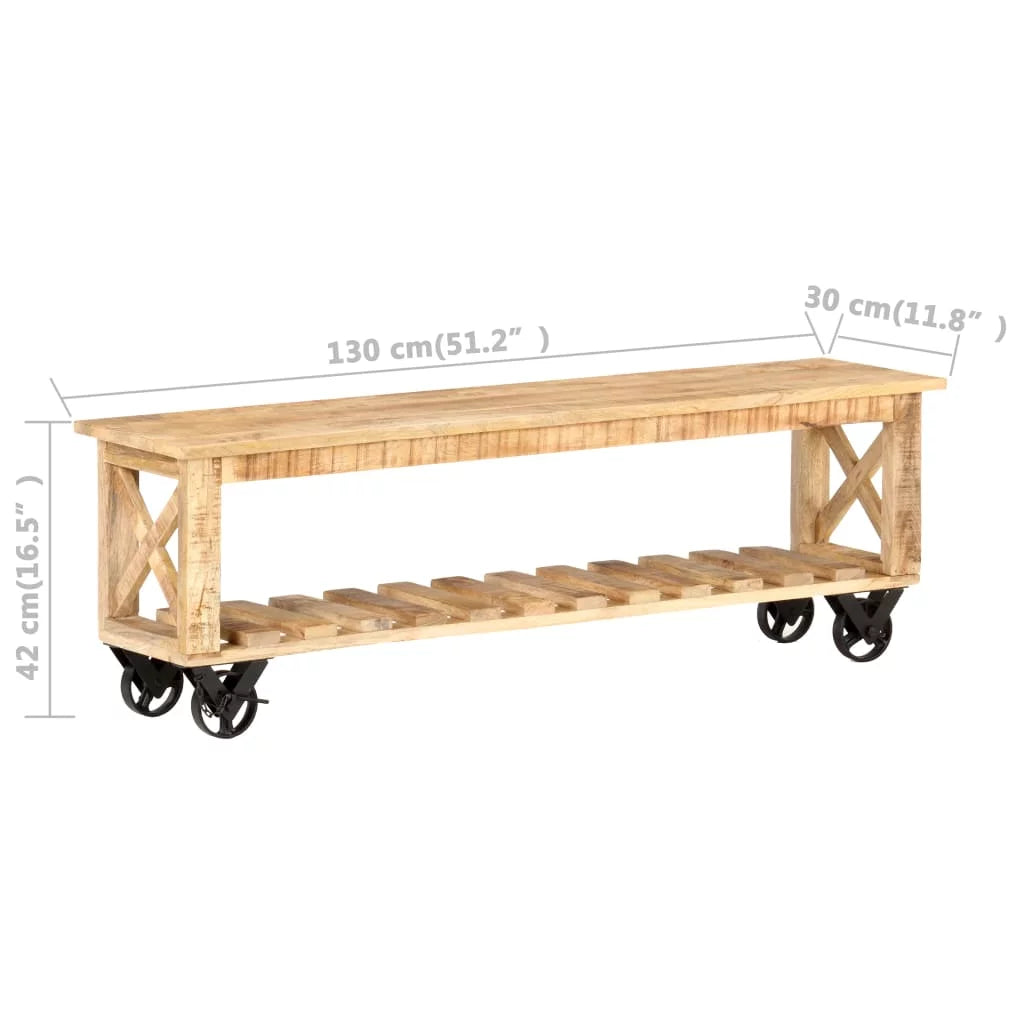 Rough Mango Wood TV Stand H20870