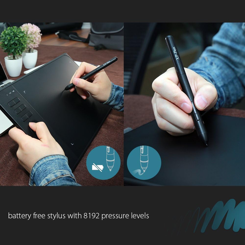 Wireless Graphics Drawing Tablet 10x6 Inch T88053