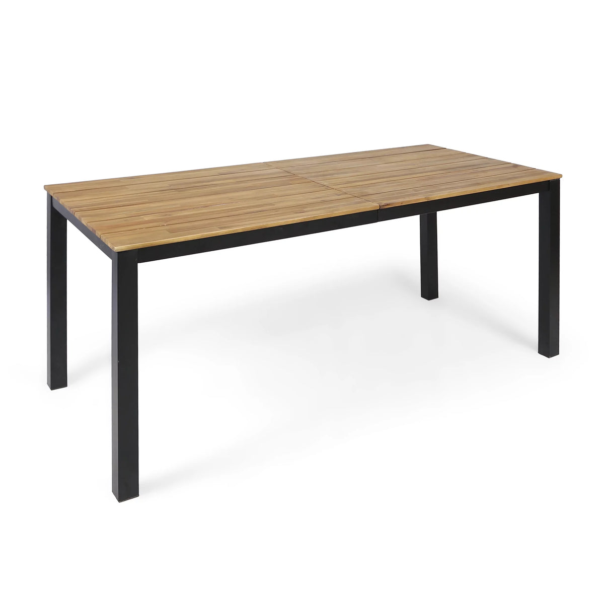 71" Wood Top Patio Dining Table W88557