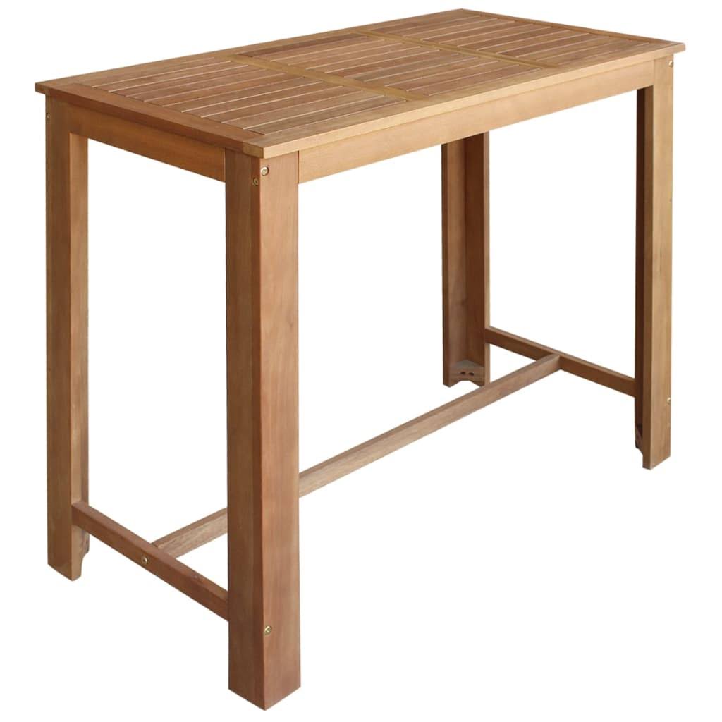 Solid Acacia Wood Bar Table and Stool Set 5 Pieces F8380