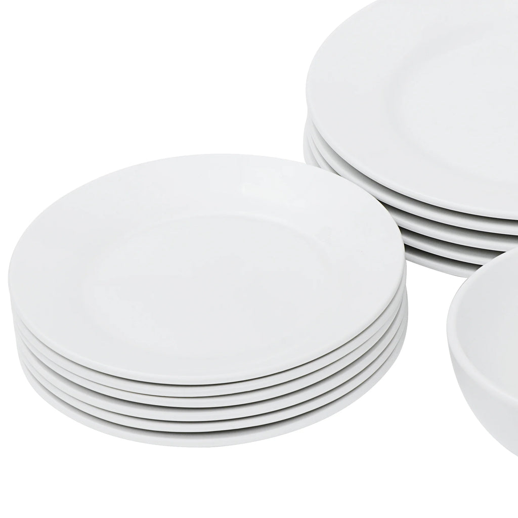 White 18 Pc Dinnerware Set for 6 R936