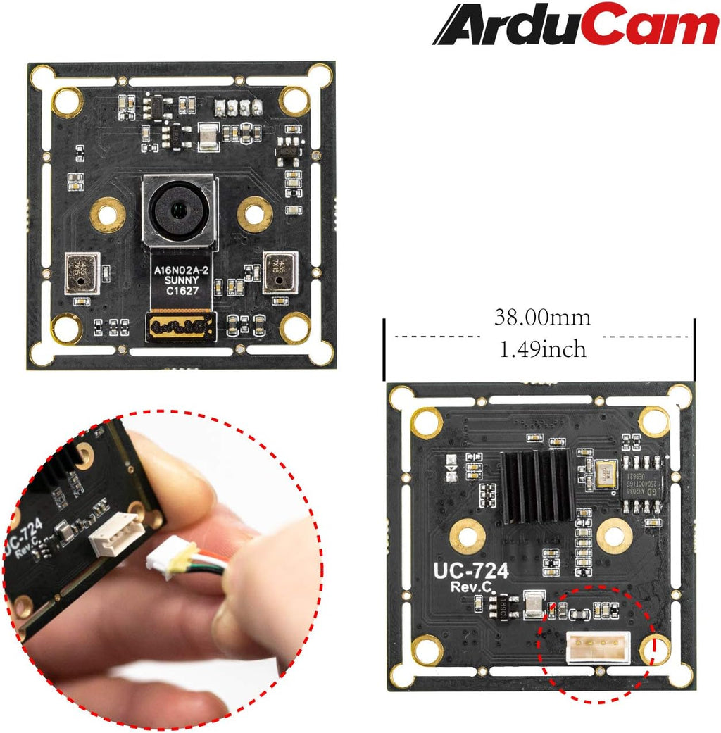 16MP Autofocus USB Camera with Microphone, 4K Video Webcam, 1m Cable T3840
