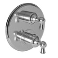 White Round Thermostatic Trim Plate with Handle P720