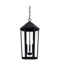 Black 3 Light Outdoor Hanging Lantern U19896