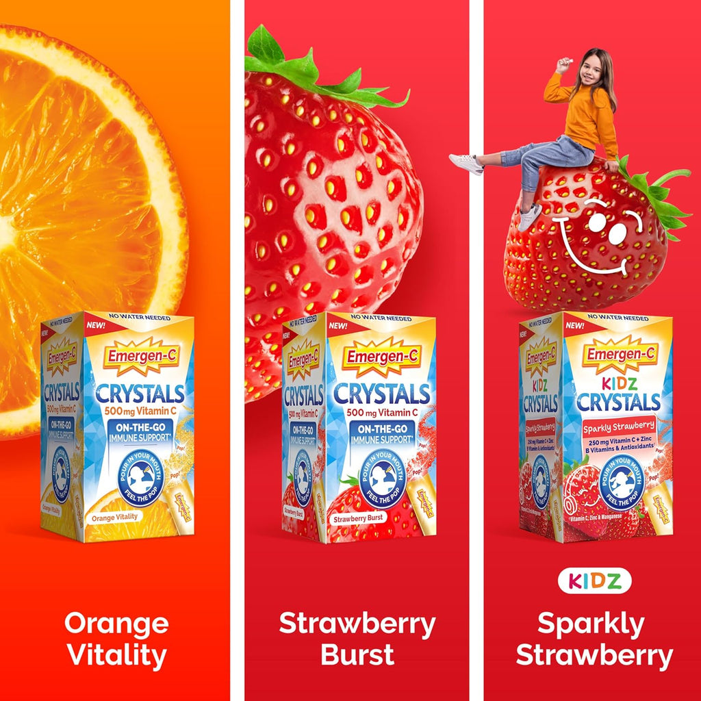Sparkly Strawberry 28 Stick Packs Vitamin C Supplement D74704