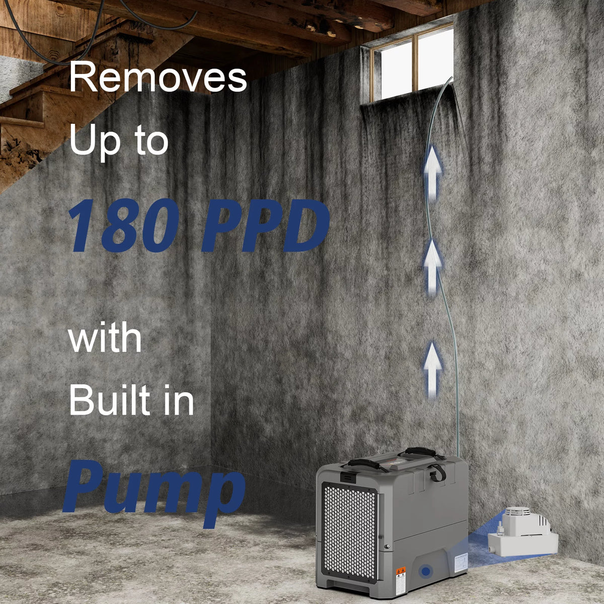 180 PPD Commercial Dehumidifiers with Pump J186