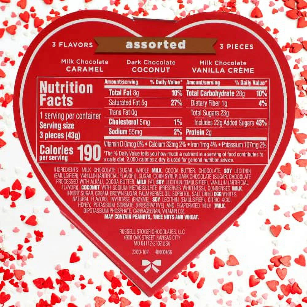 Set Of 4 Heart Shaped Chocolate Gift Boxes With Milk And Dark Chocolates C1487