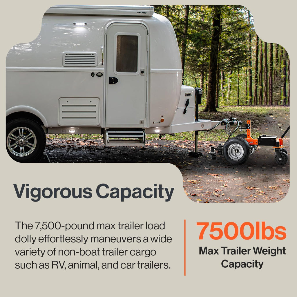 Electric Trailer Dolly 7500lbs Max Trailer Weight All-Terrain Wheels Y110