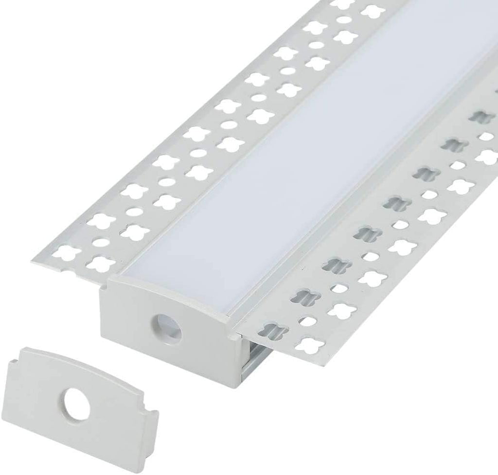 5-Pack 2 Meter Recessed LED Aluminum Channel with Diffuser and End Caps L2067