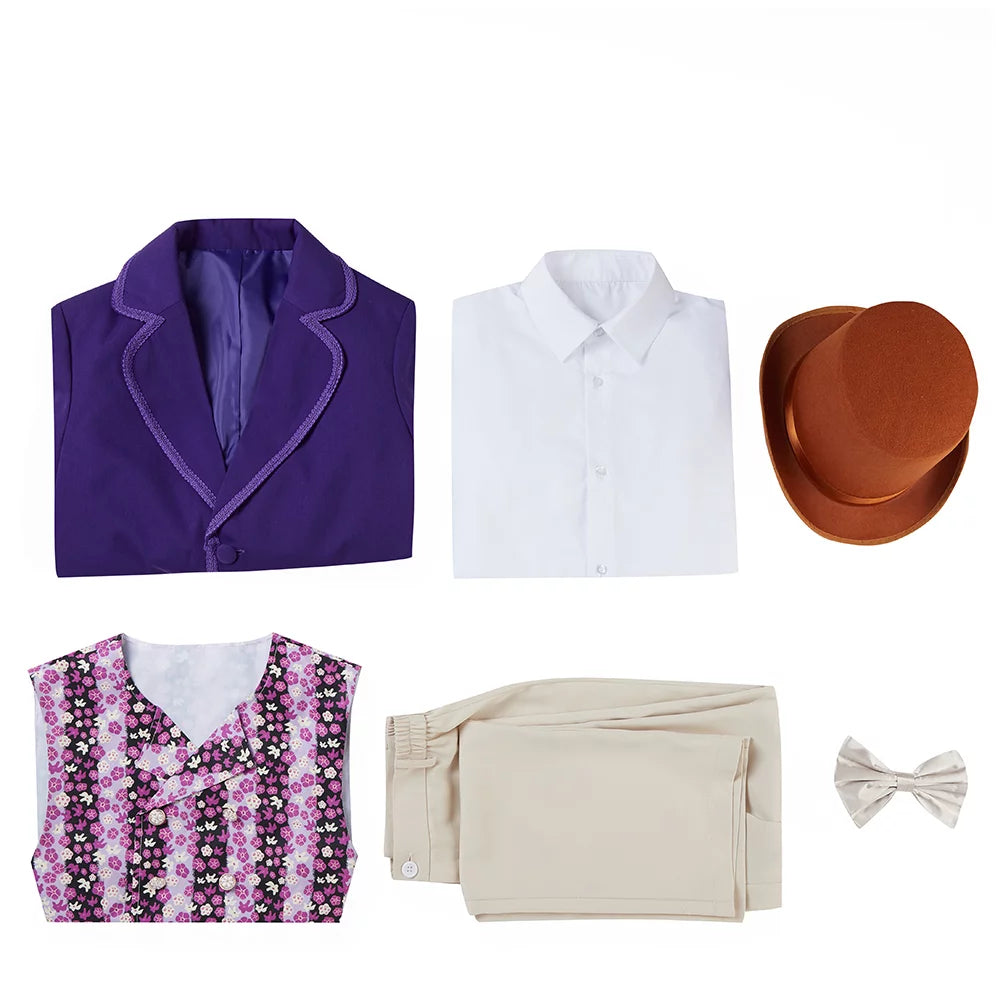 Trench Floral Vest Uniform Suit With Hat X488