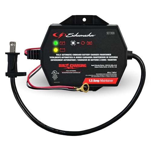 3-in-1 Fully Automatic 1.5 Amps 6 Volt 12 Volt Battery Charger and Maintainer Y8771