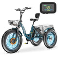 Electric Tricycle, 20" x 4" Fat Tire, 48V 500W, 7 Speed, Aluminum Frame P14047