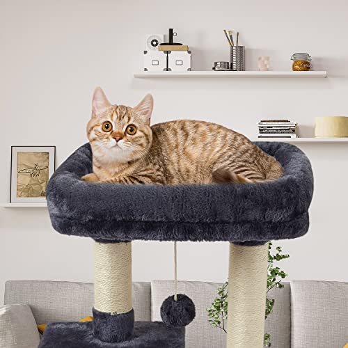 Grey Cat Tree with Scratching Posts A582776