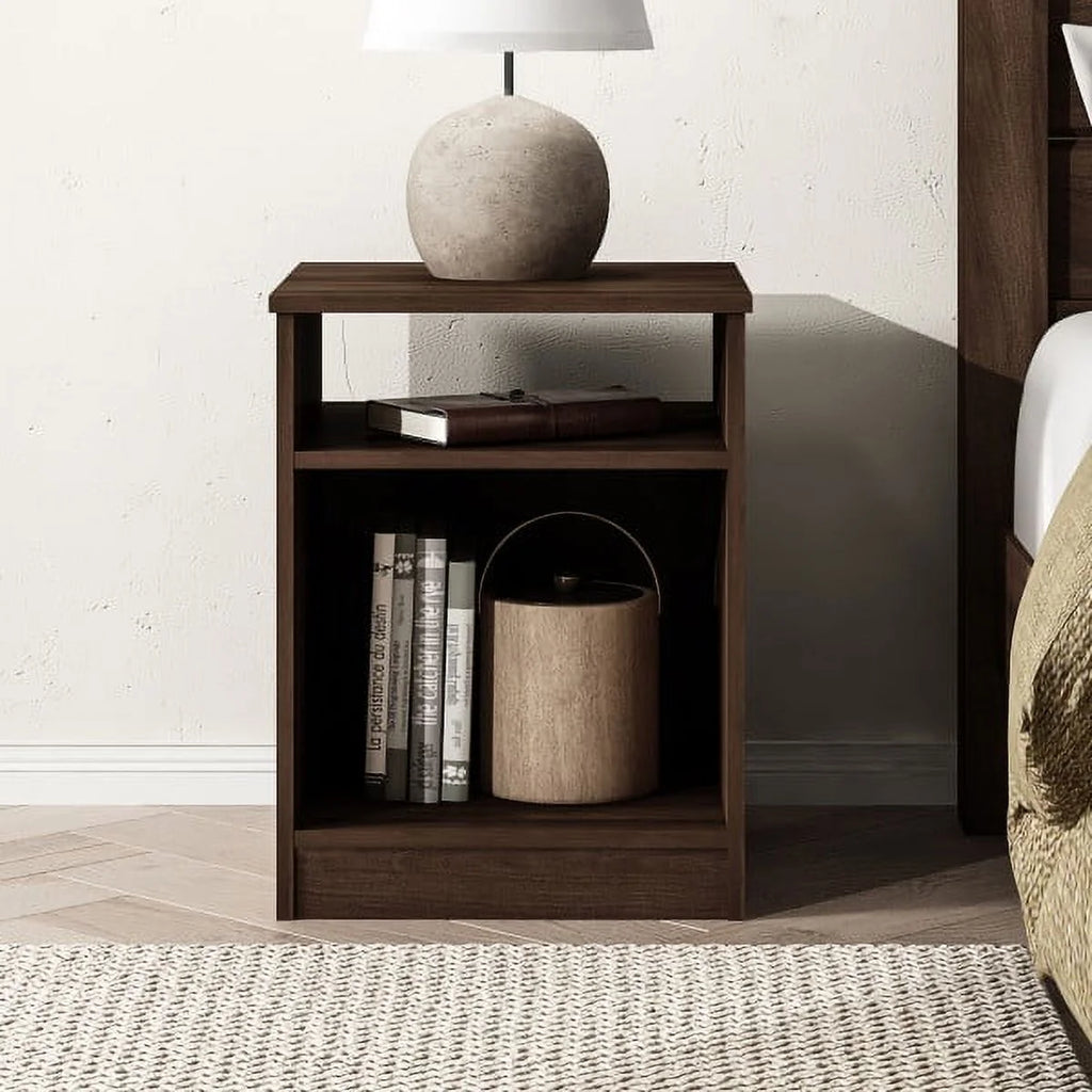White Open Shelf Nightstand X3504