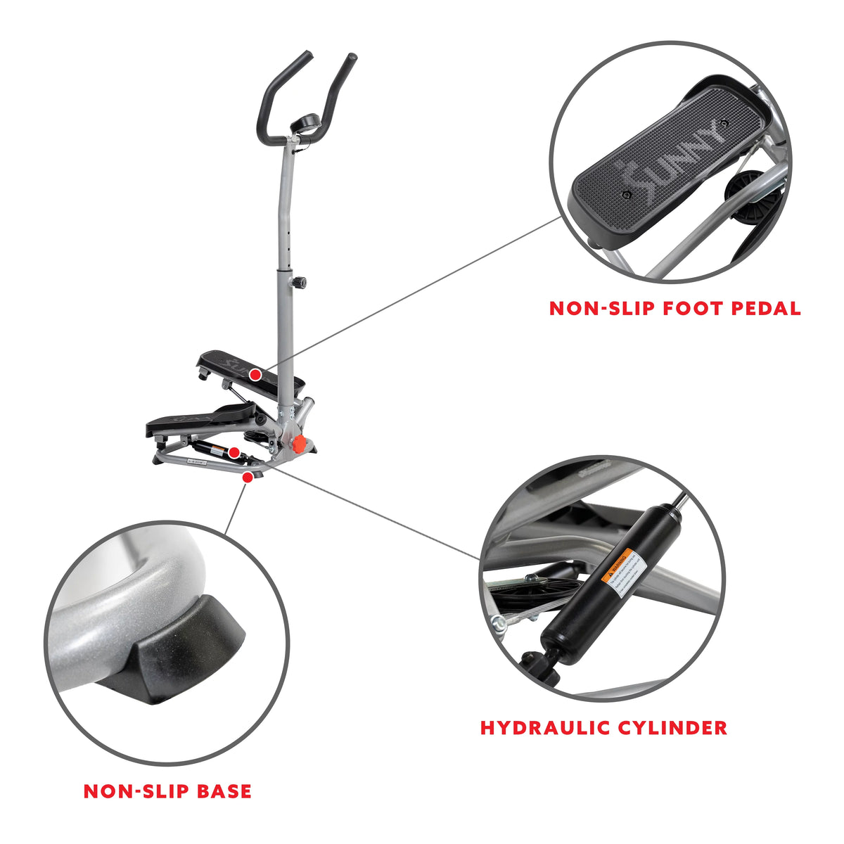 Mini Twister Stair Stepper Climber Machine with Handlebar L181183