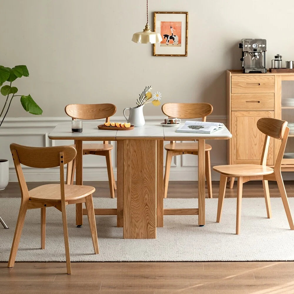 Solid Oak Wood Dining Chairs Set of 4 Z646146