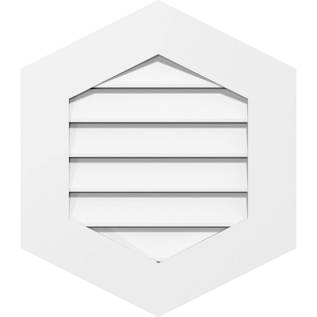 Vertical Peaked Surface Mount PVC Gable Vent X32763