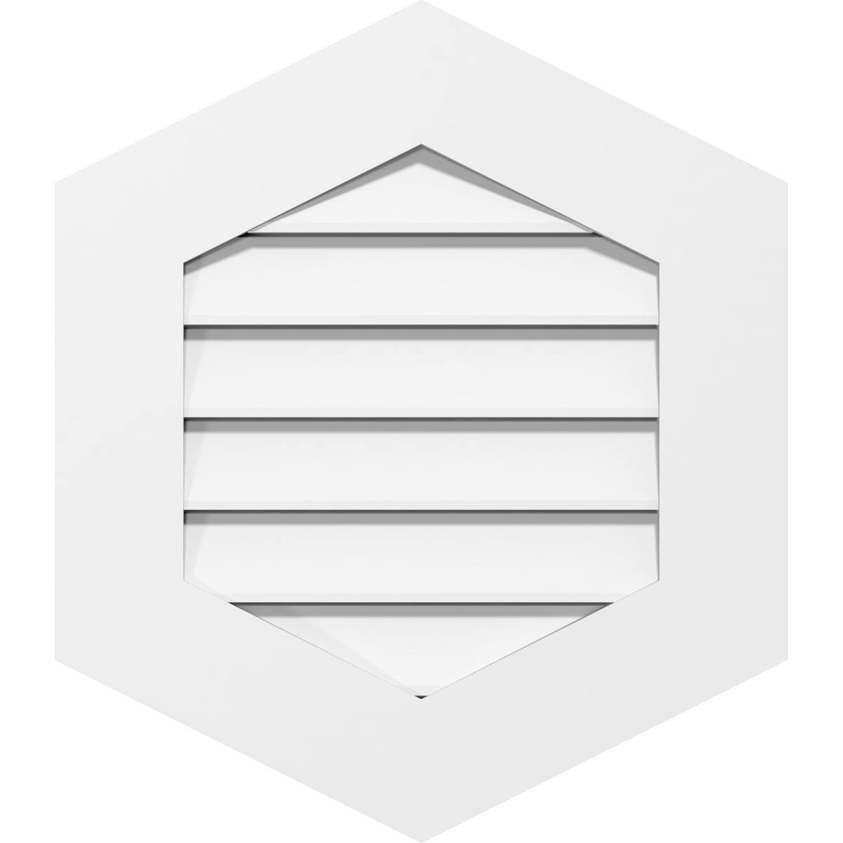 Vertical Peaked Surface Mount PVC Gable Vent X32763