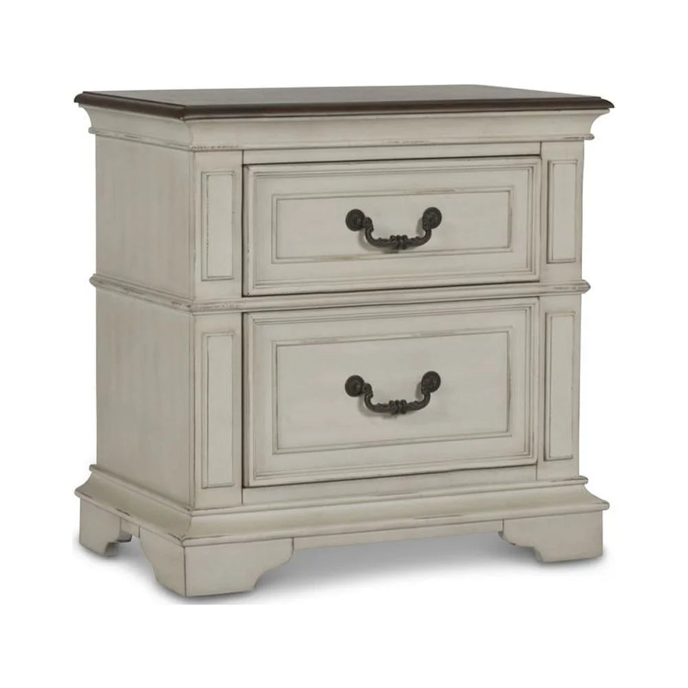 Antique White Solid Wood Frame Nightstand O772206