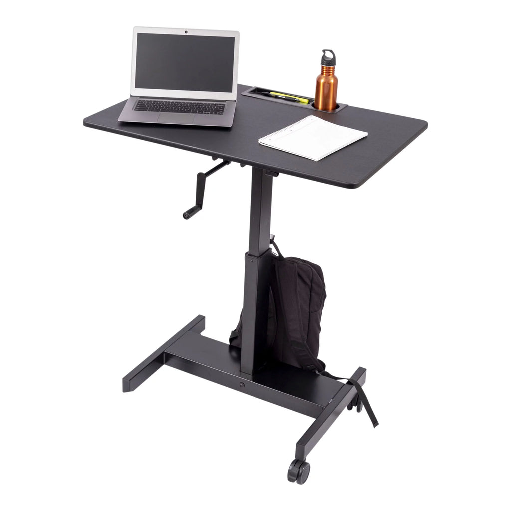 Adjustable Height Single Column Rolling Standing Desk G368